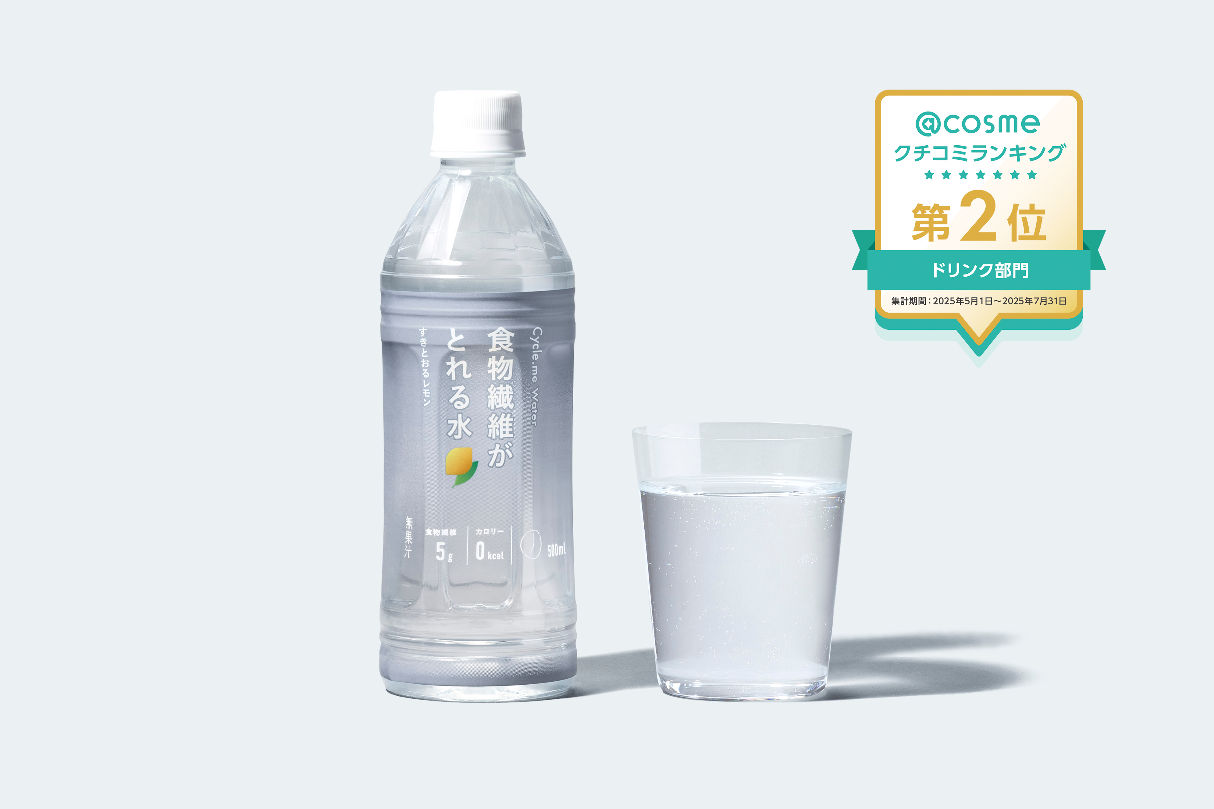 Cycle.me「食物繊維がとれる水 すきとおるレモン」、@cosmeクチコミ